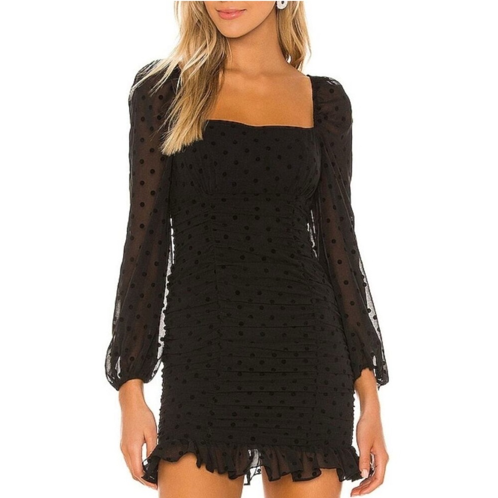 Lovers + Friends Black Long Sleeve Dress